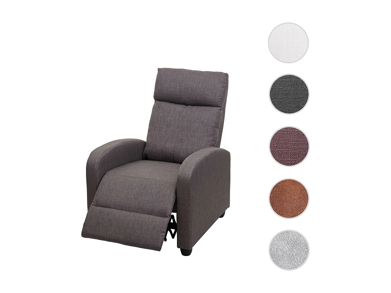 Relaxsessel MCW-F76, Grau-braun