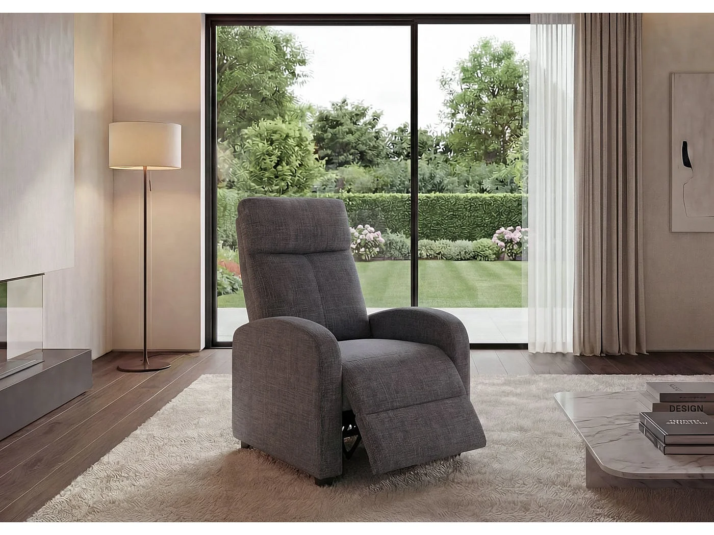 Relaxsessel MCW-F76, Grau-braun