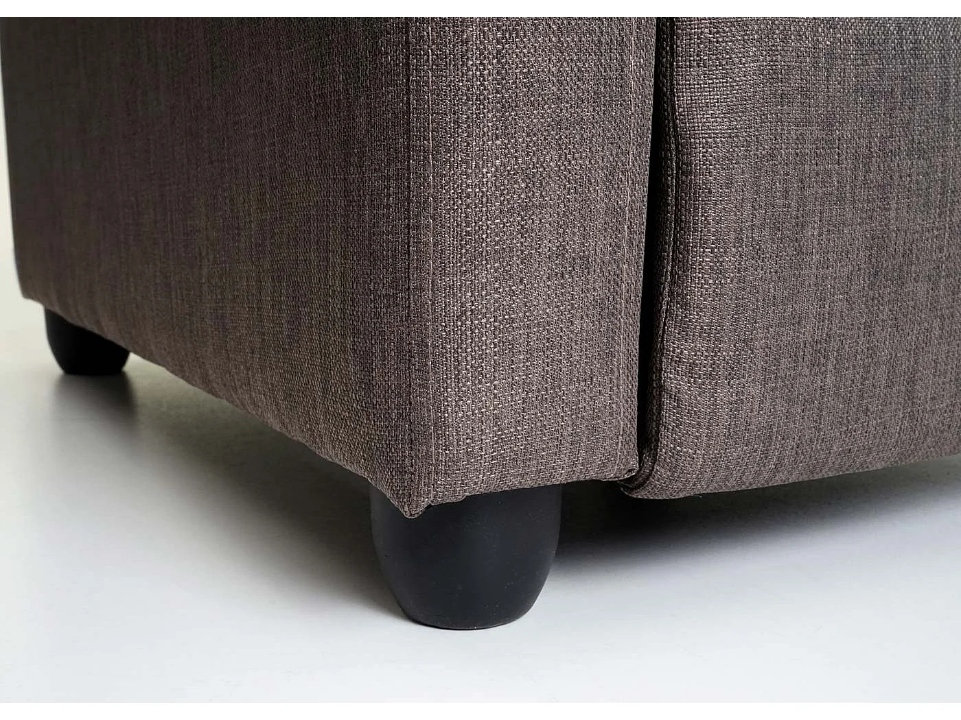 Poltrona relax reclinabile TV MCW-F76 design moderno 102x67x90cm tessuto grigio marrone