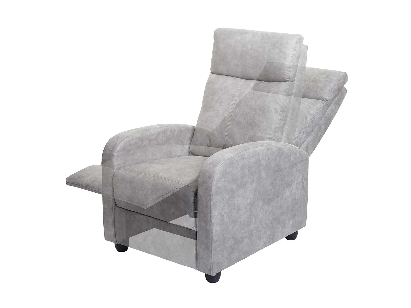 Fotel relaksacyjny MCW-F76,  vintage jasnoszary