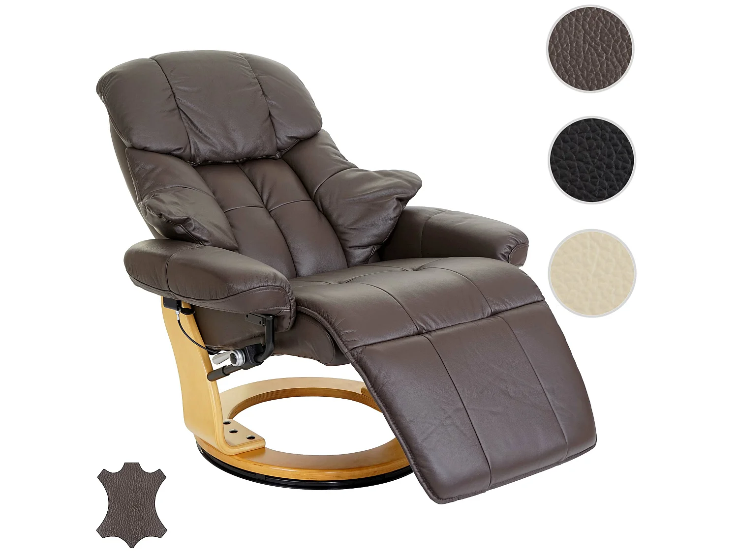 Sillón reclinable Windsor 2,  marrón, marrón natural