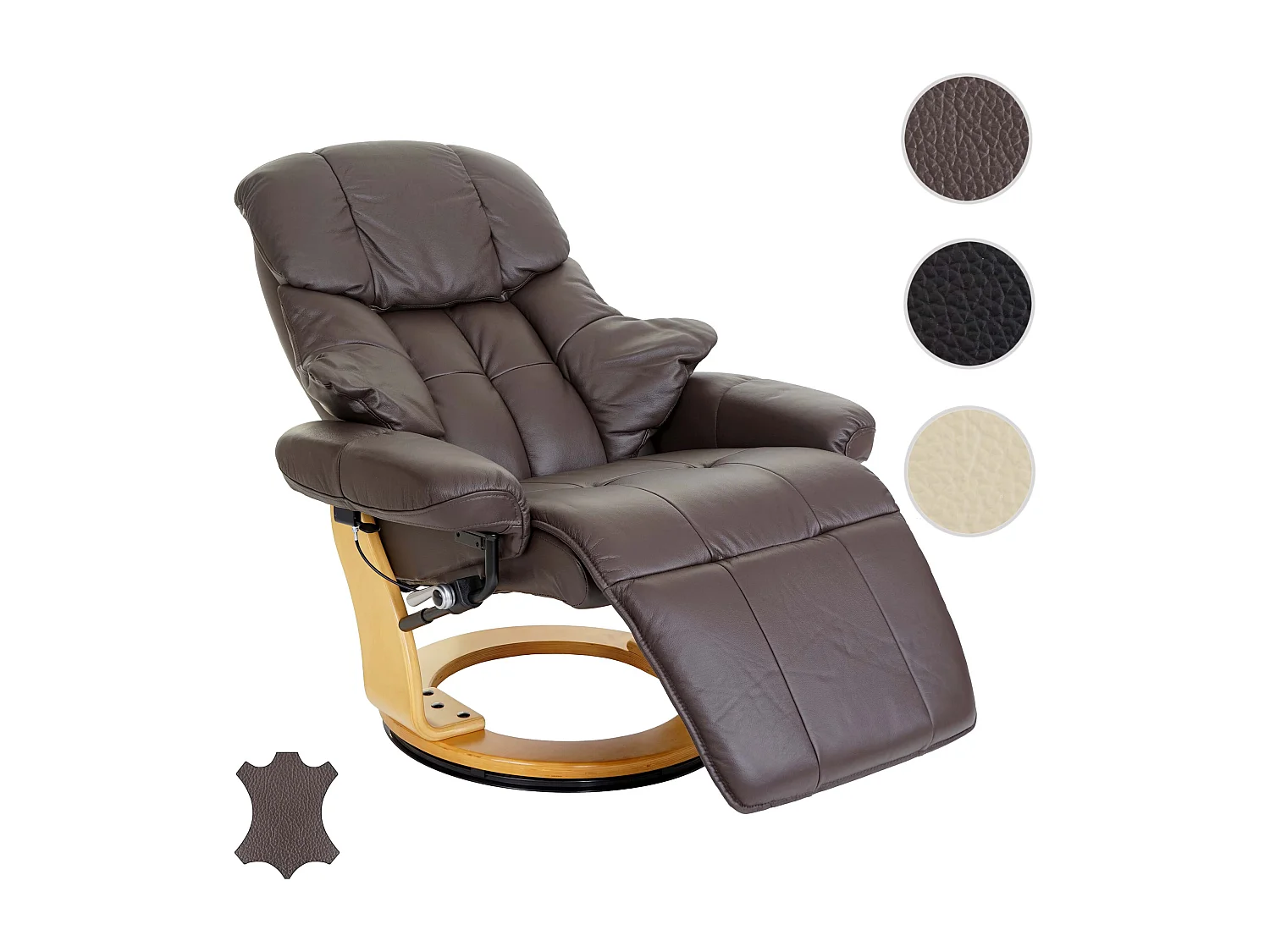 Leżanka Windsor 2,  brąz, naturalny brąz