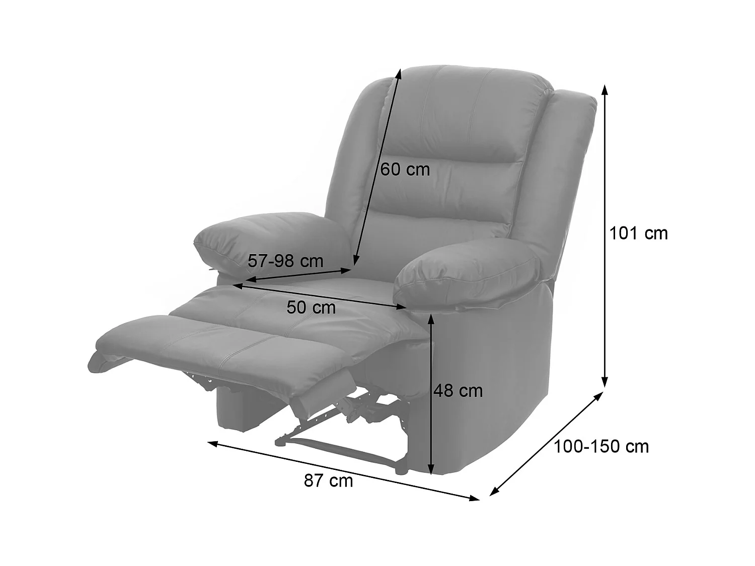 Relaxsessel MCW-G15, Braun