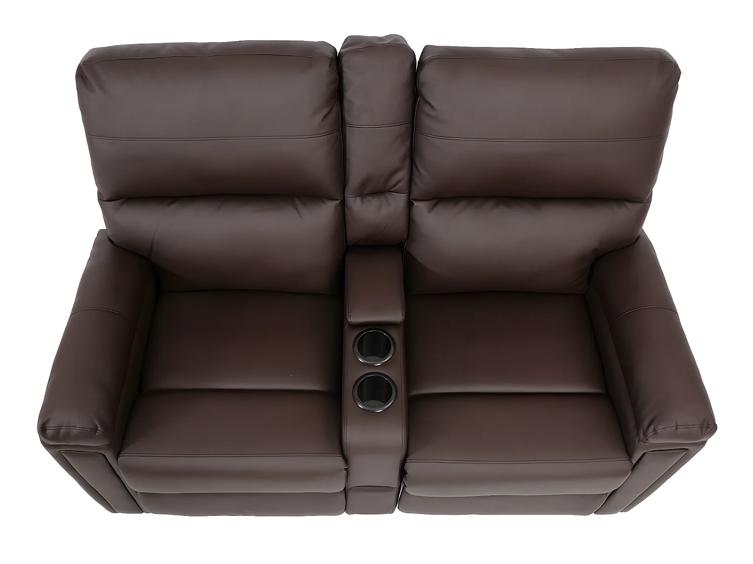 2-zits bioscoopstoel MCW-K17,  kunstleer bruin