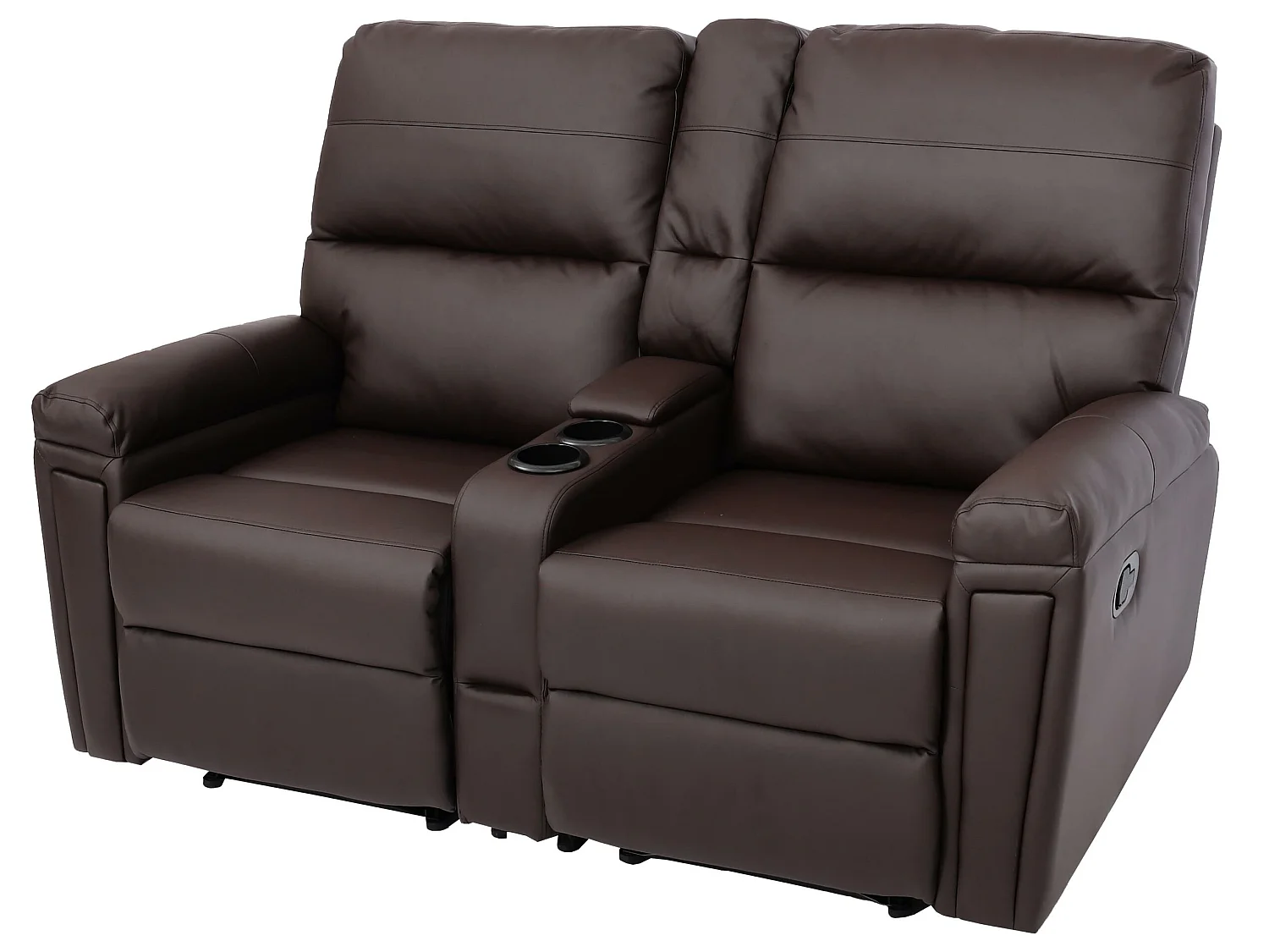 2-zits bioscoopstoel MCW-K17,  kunstleer bruin