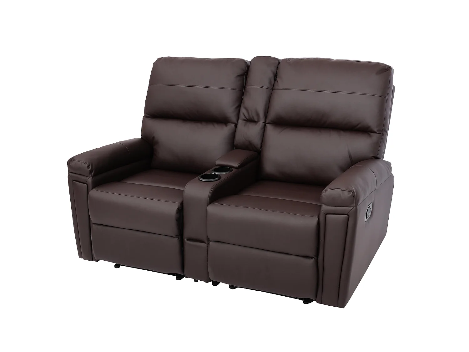 2-osobowy fotel kinowy MCW-K17,  imitacja skóry brązowy