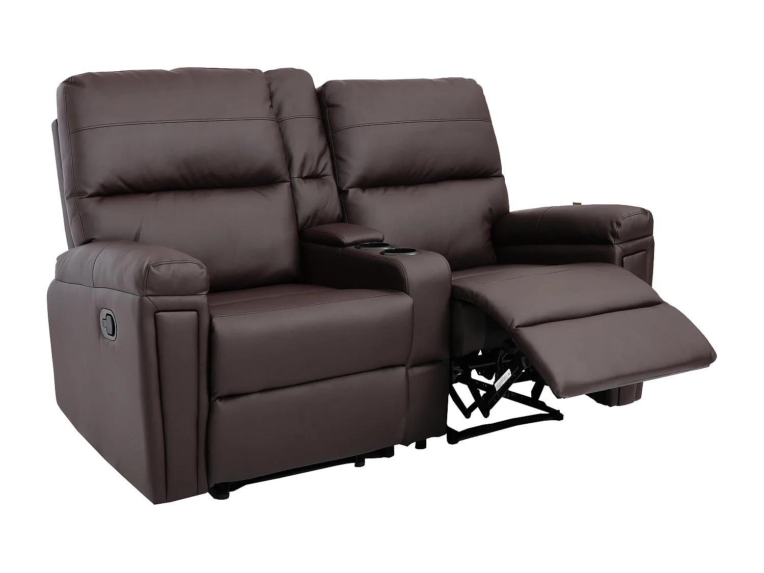 2-osobowy fotel kinowy MCW-K17,  imitacja skóry brązowy