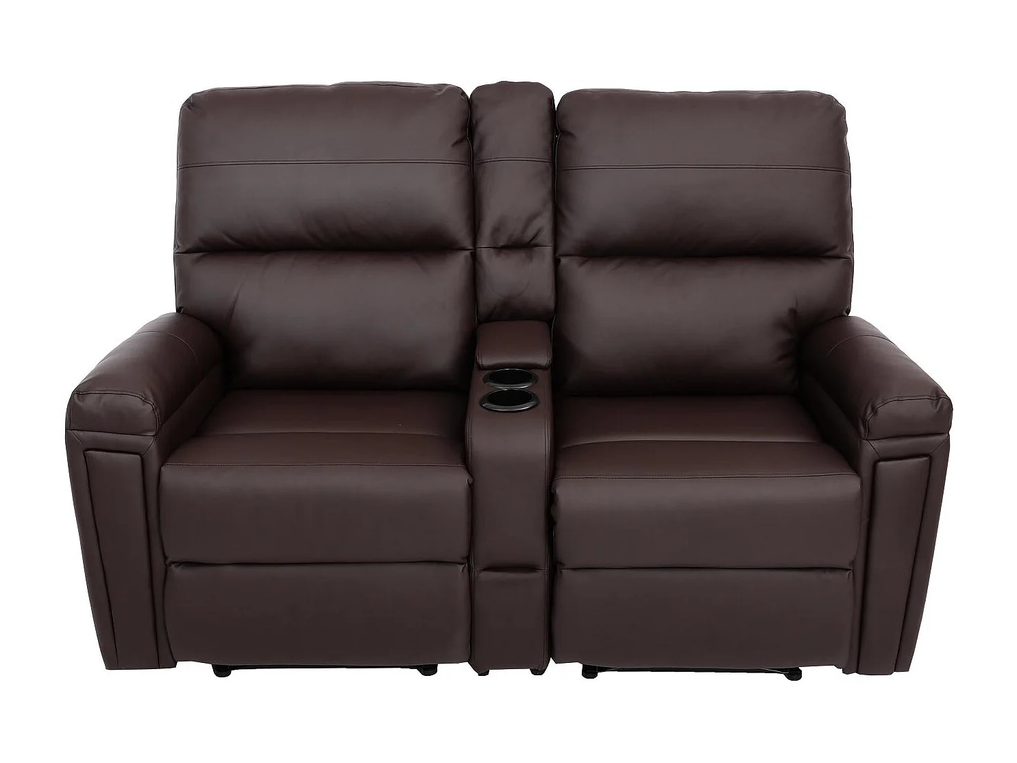 2-osobowy fotel kinowy MCW-K17,  imitacja skóry brązowy