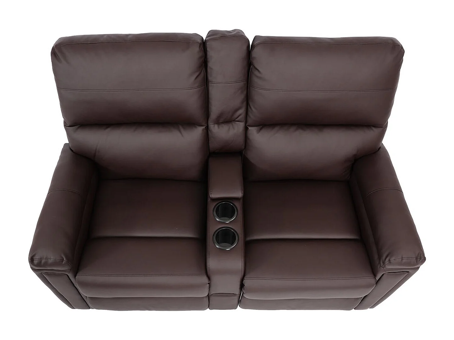 2-osobowy fotel kinowy MCW-K17,  imitacja skóry brązowy