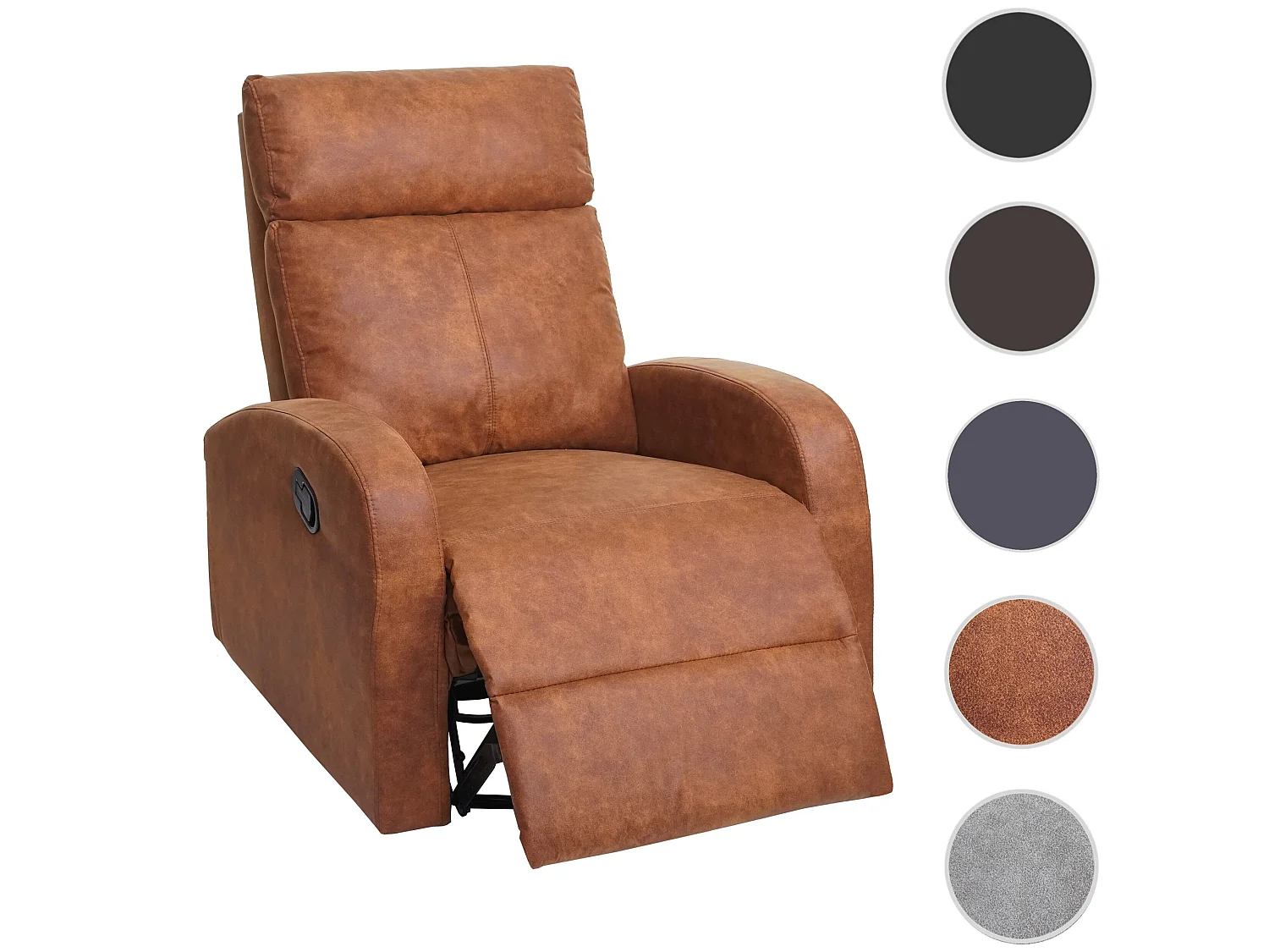 Fotel telewizyjny MCW-A54 Premium,  Tkanina imitacja zamszu