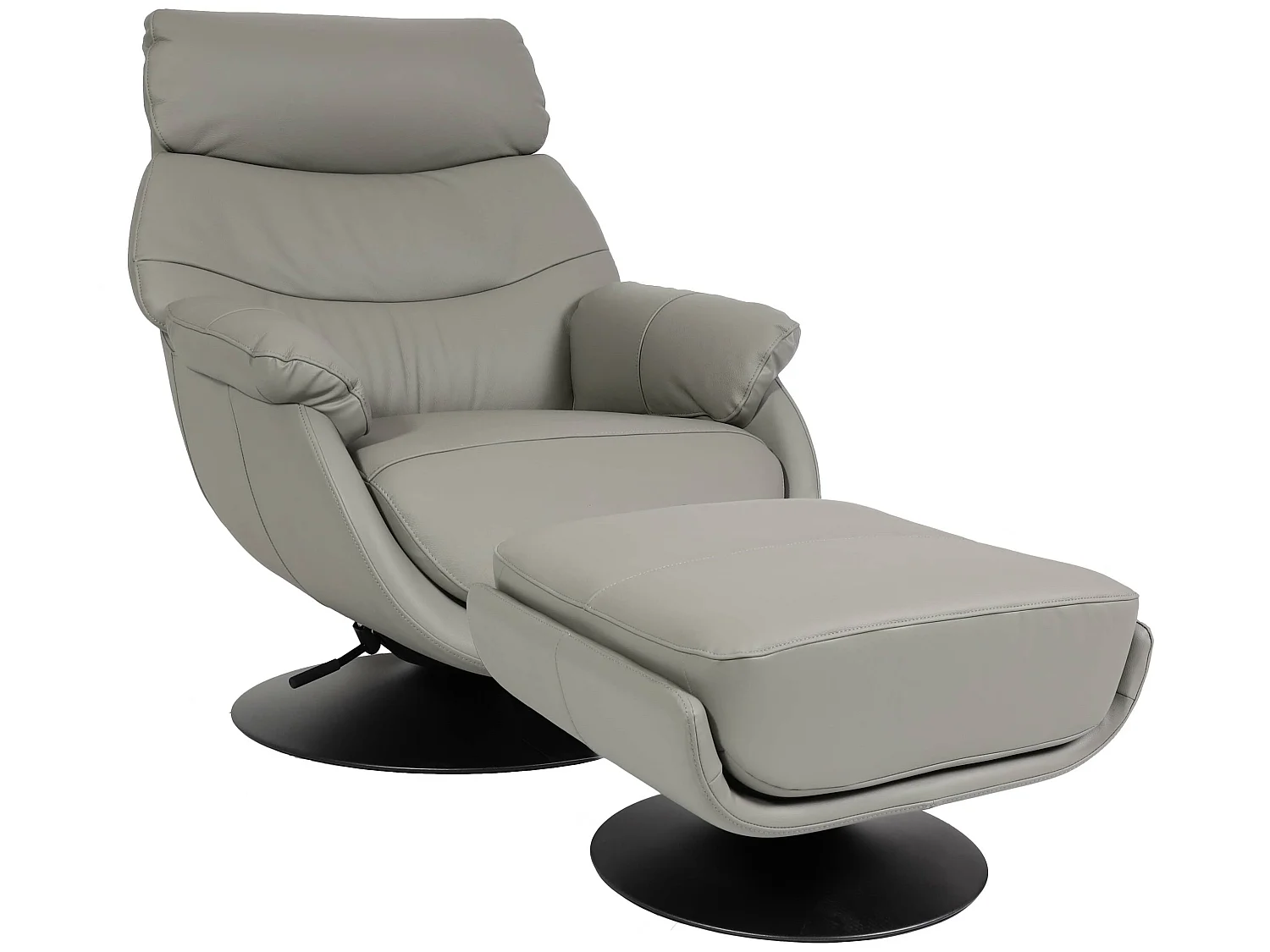 Relaxfauteuil met voetenbank MCW-K99,  grijs