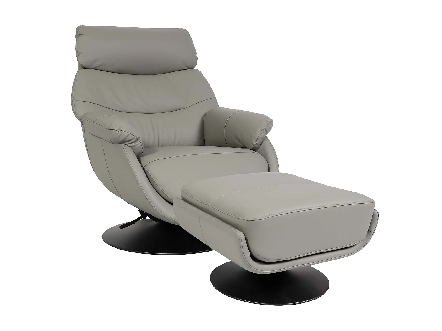 Relaxsessel mit Hocker MCW-K99, Grau