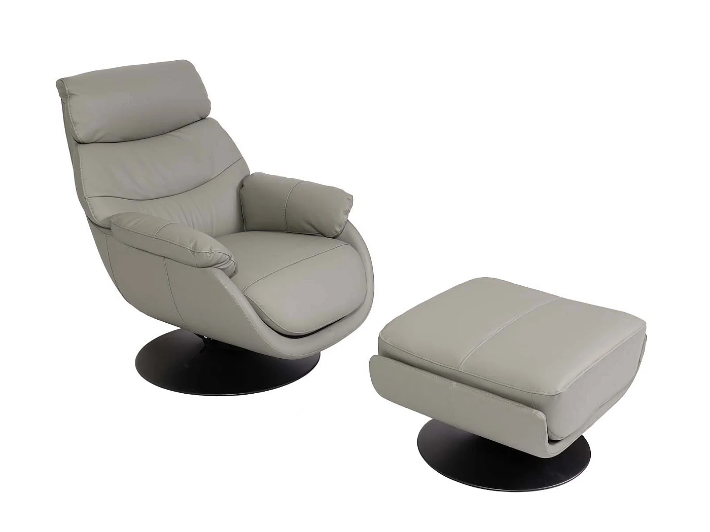 Relaxsessel mit Hocker MCW-K99, Grau