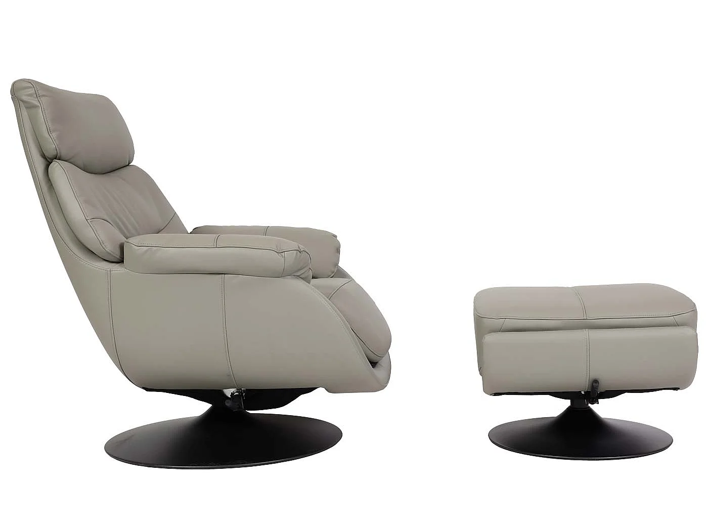 Relaxsessel mit Hocker MCW-K99, Grau