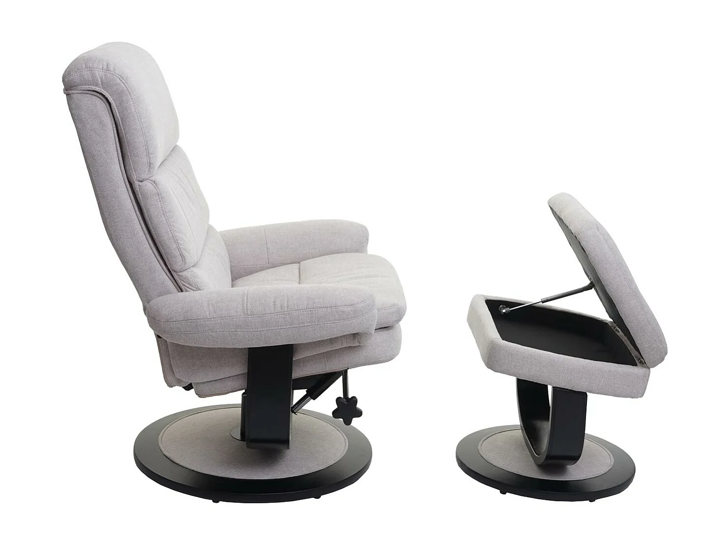 Leżanka MCW-C16,  tkanina/tekstylia kremowo-beżowy