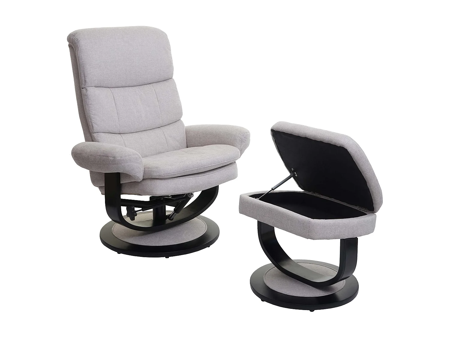 Relaxsessel MCW-C16, Stoff/Textil creme-beige