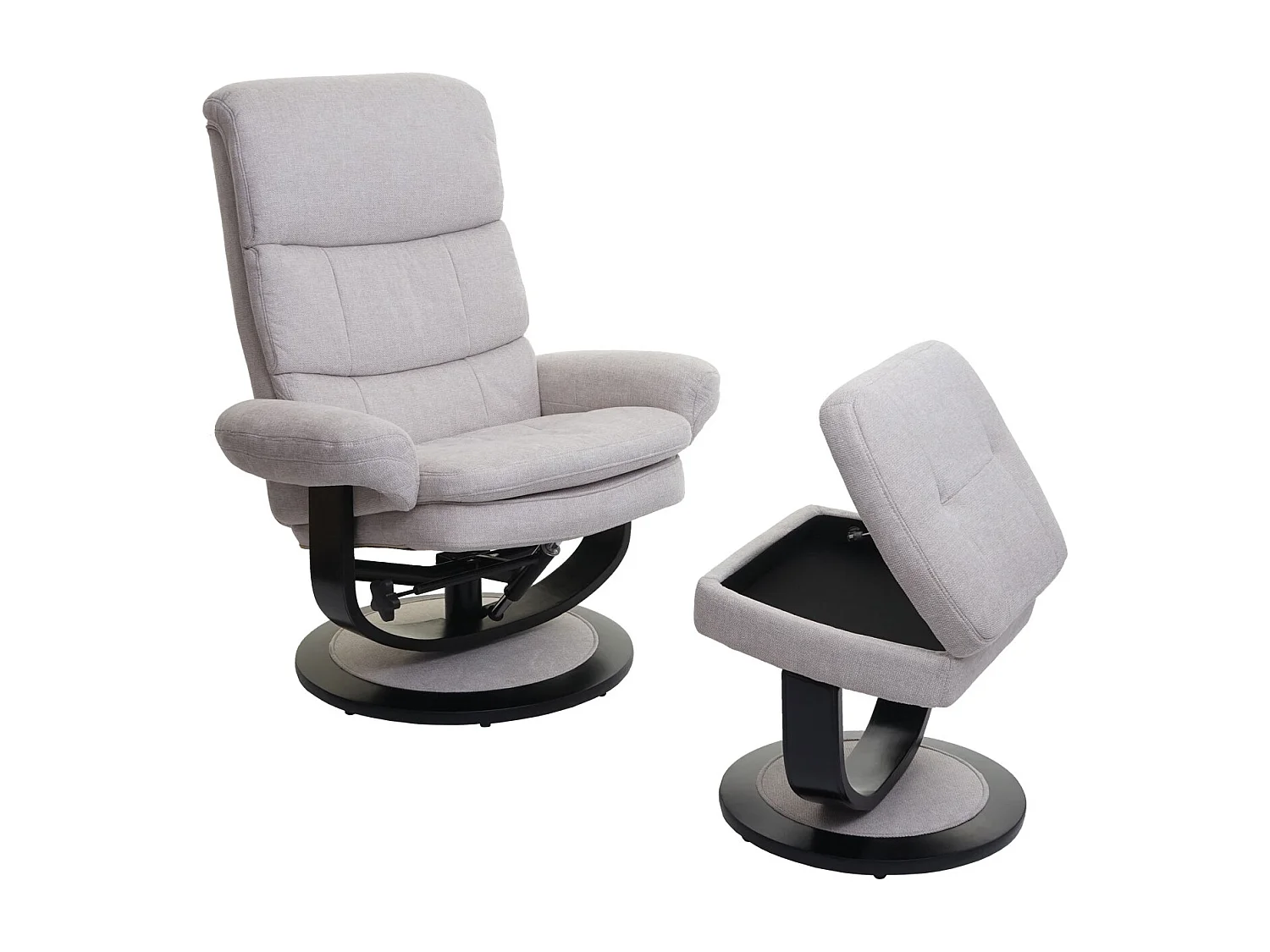 Relaxsessel MCW-C16, Stoff/Textil creme-beige