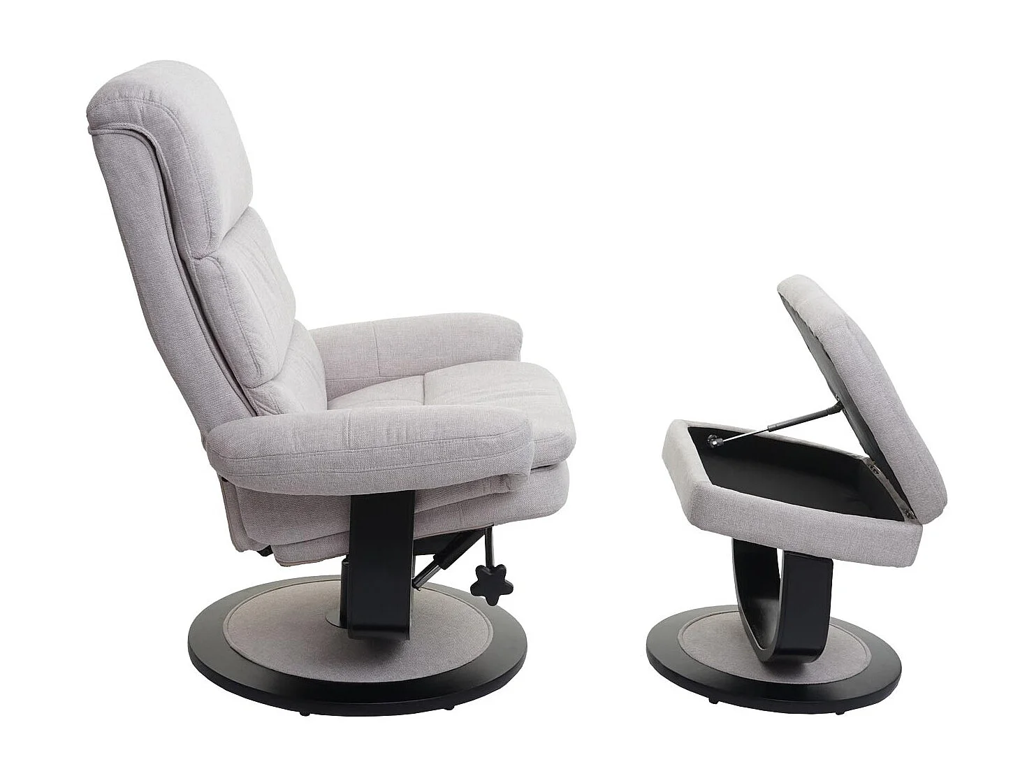 Relaxsessel MCW-C16, Stoff/Textil creme-beige