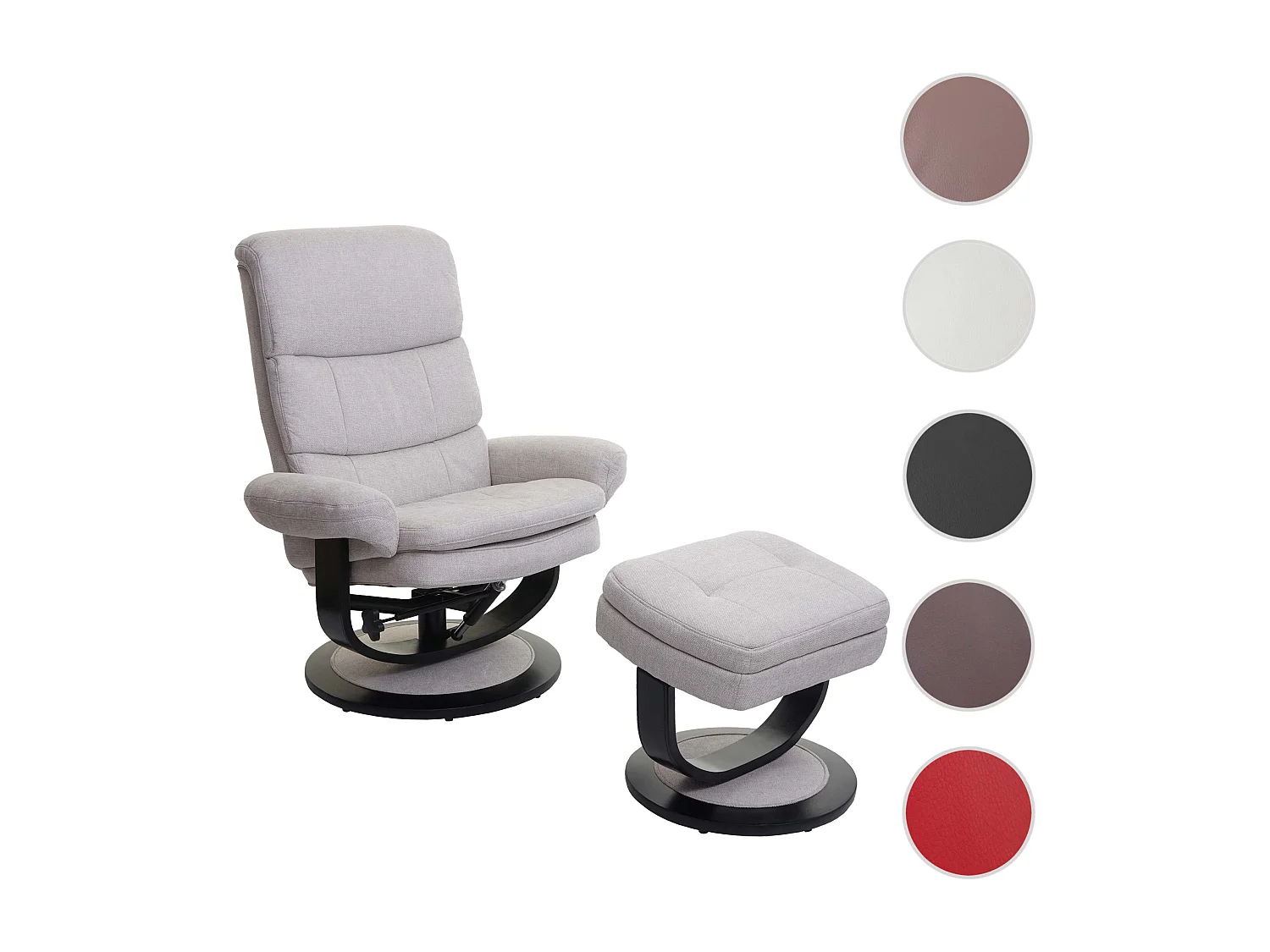 Relaxsessel MCW-C16, Stoff/Textil creme-beige