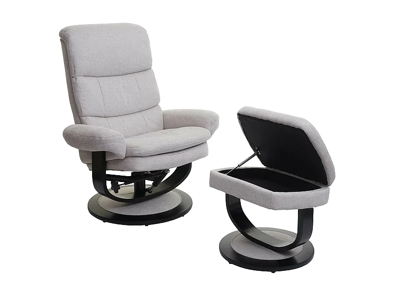 Relaxsessel MCW-C16, Stoff/Textil creme-beige