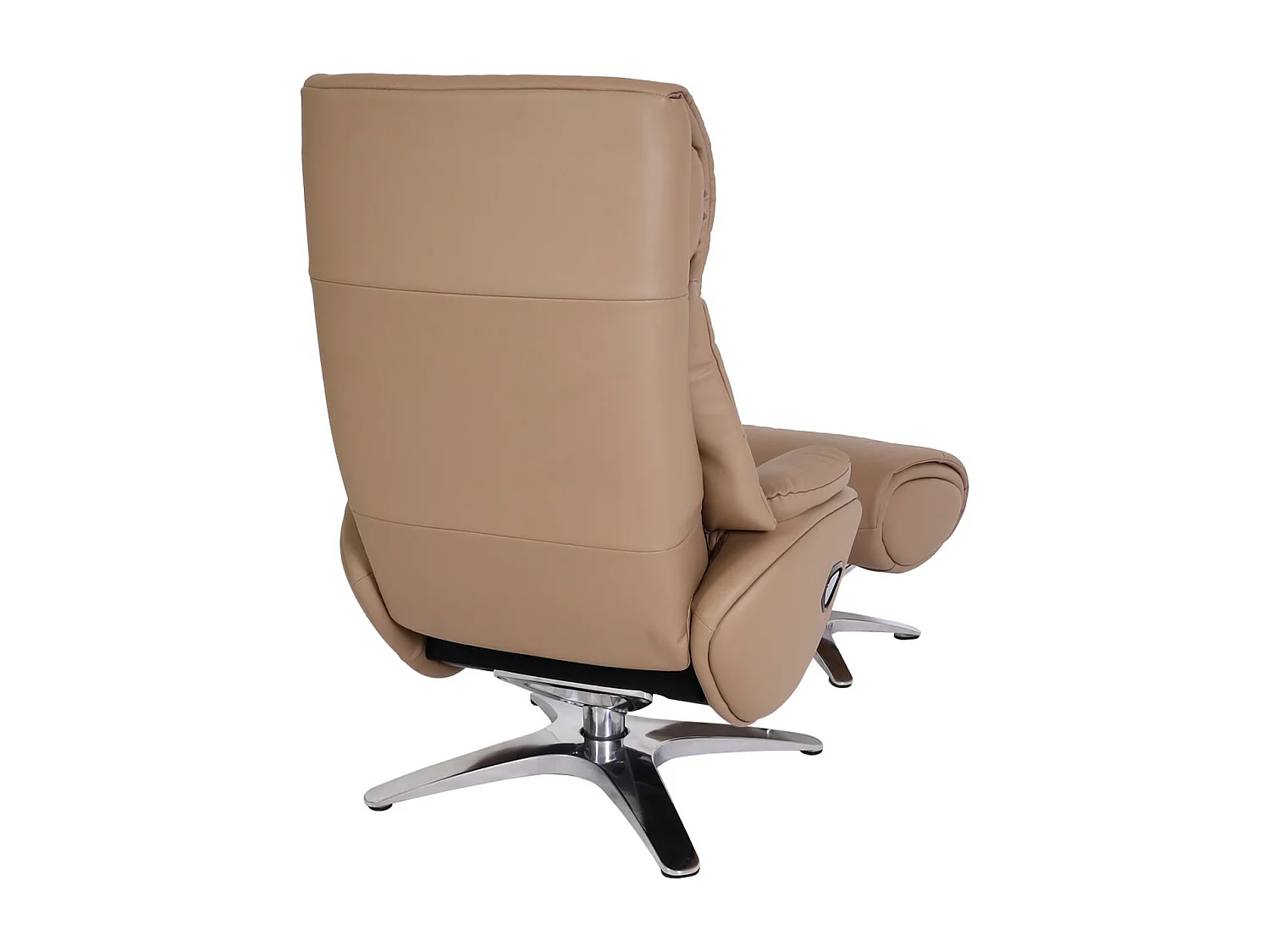 Relaxfauteuil met voetenbank MCW-K98,  taupe