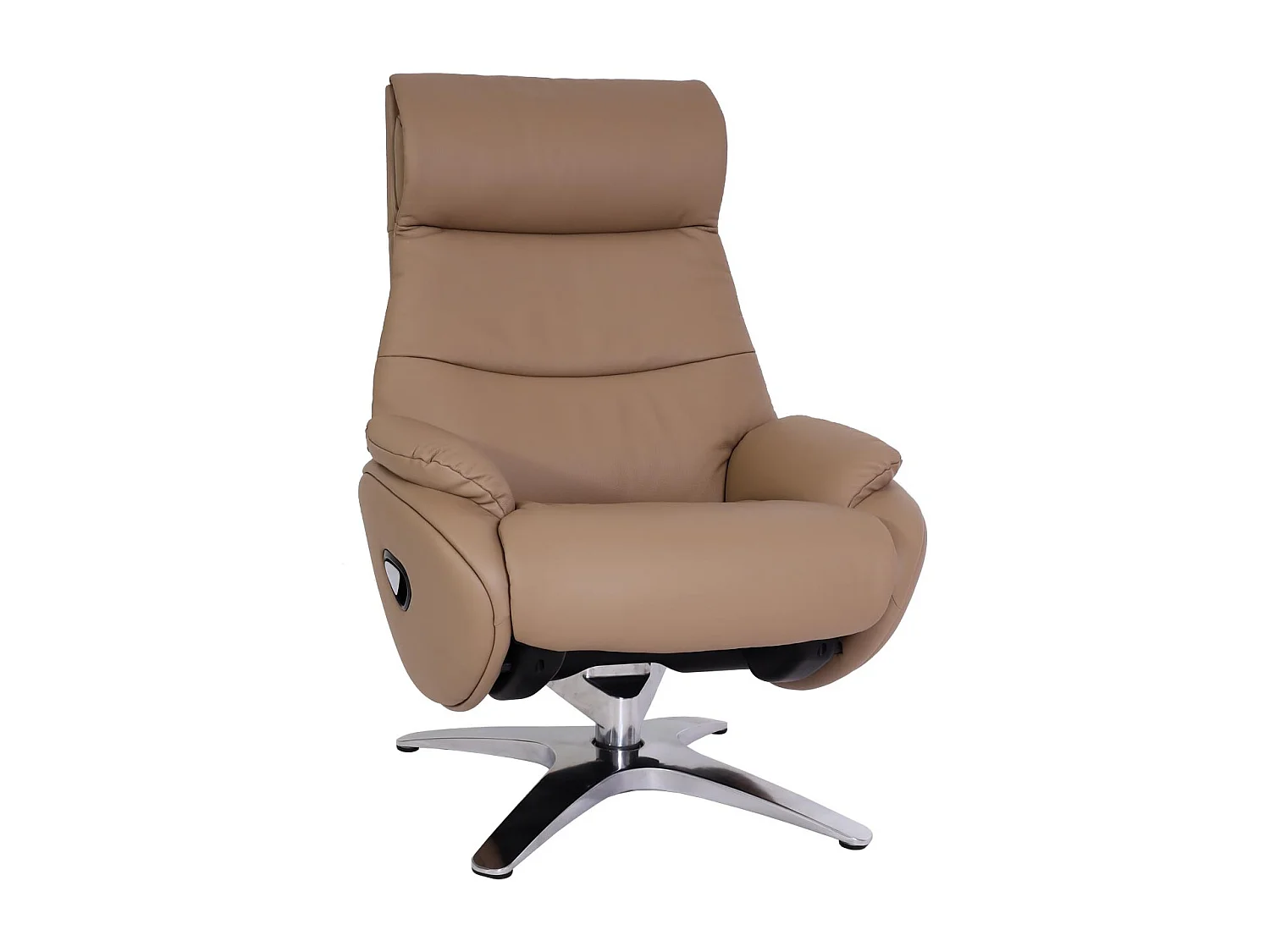Relaxfauteuil met voetenbank MCW-K98,  taupe
