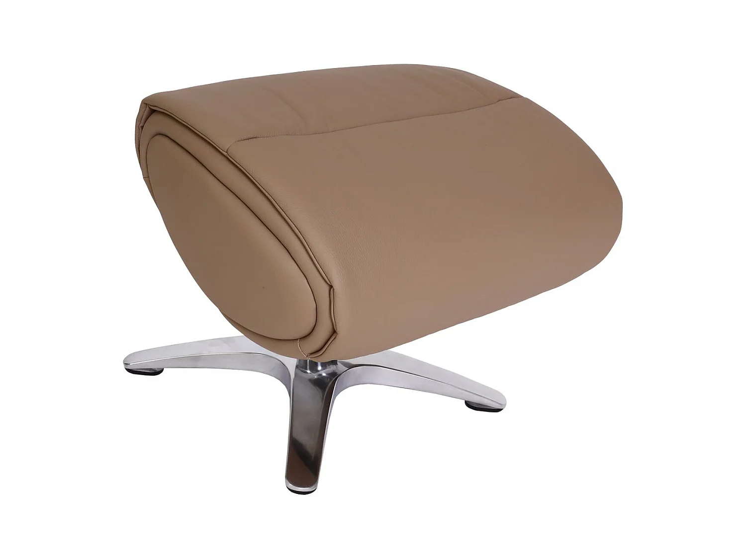 Relaxfauteuil met voetenbank MCW-K98,  taupe