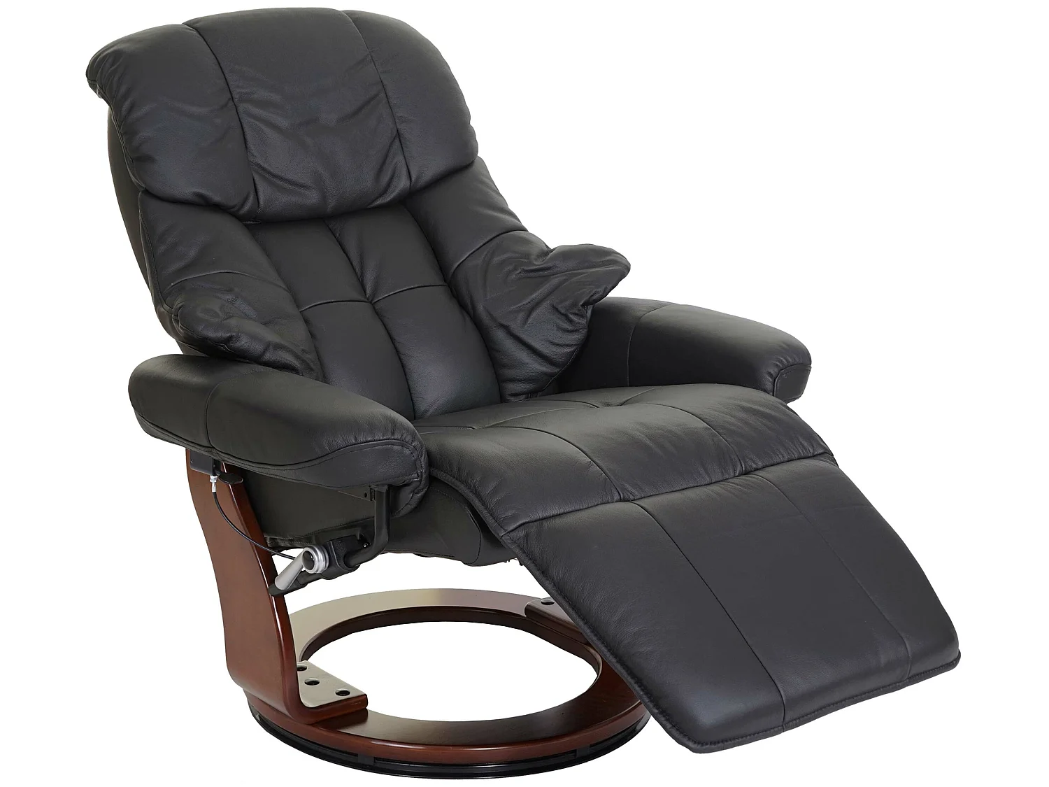 Sillón reclinable Windsor 2,  negro, aspecto nogal