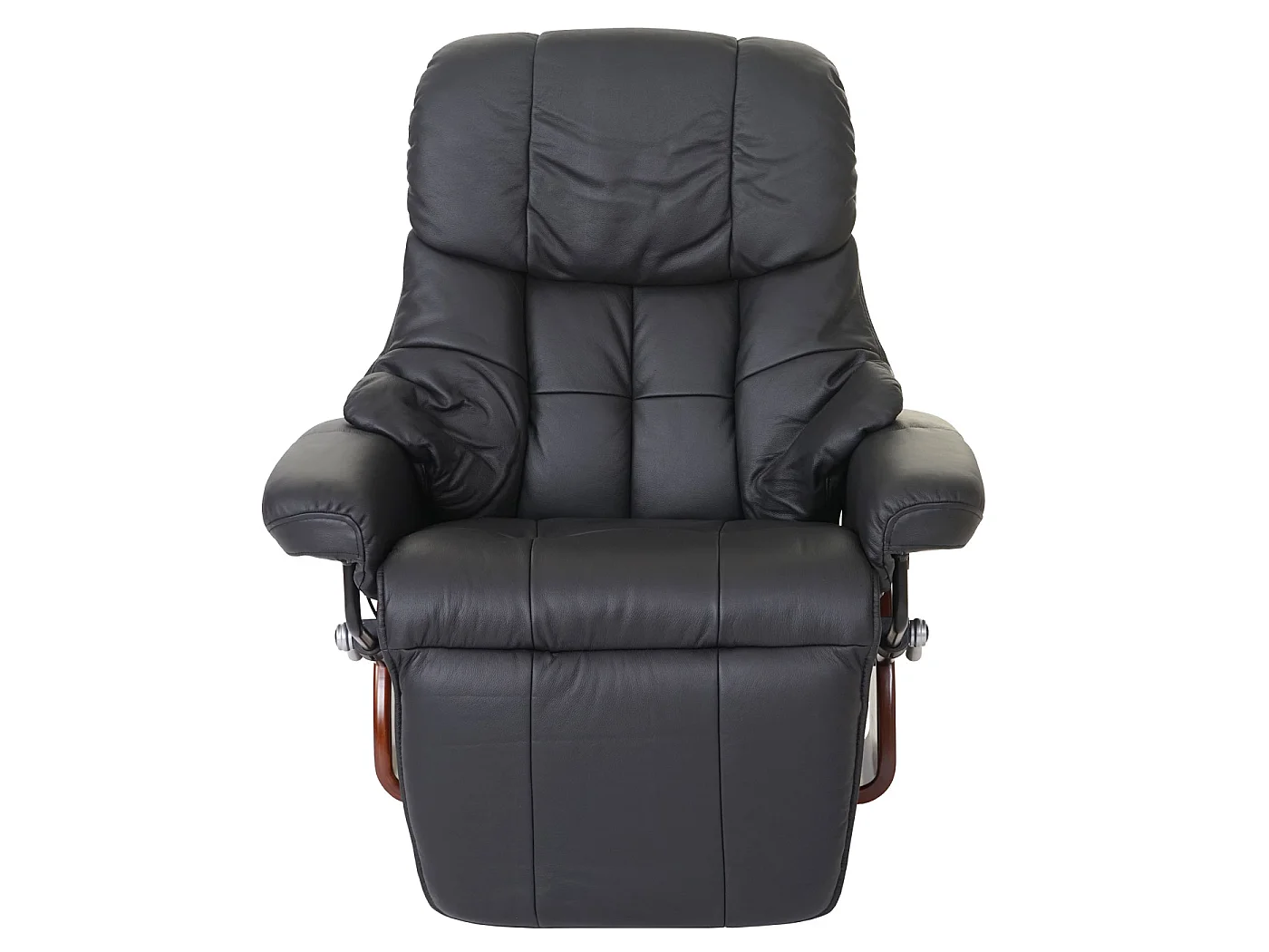 Relaxfauteuil Windsor 2,  zwart, walnoot look
