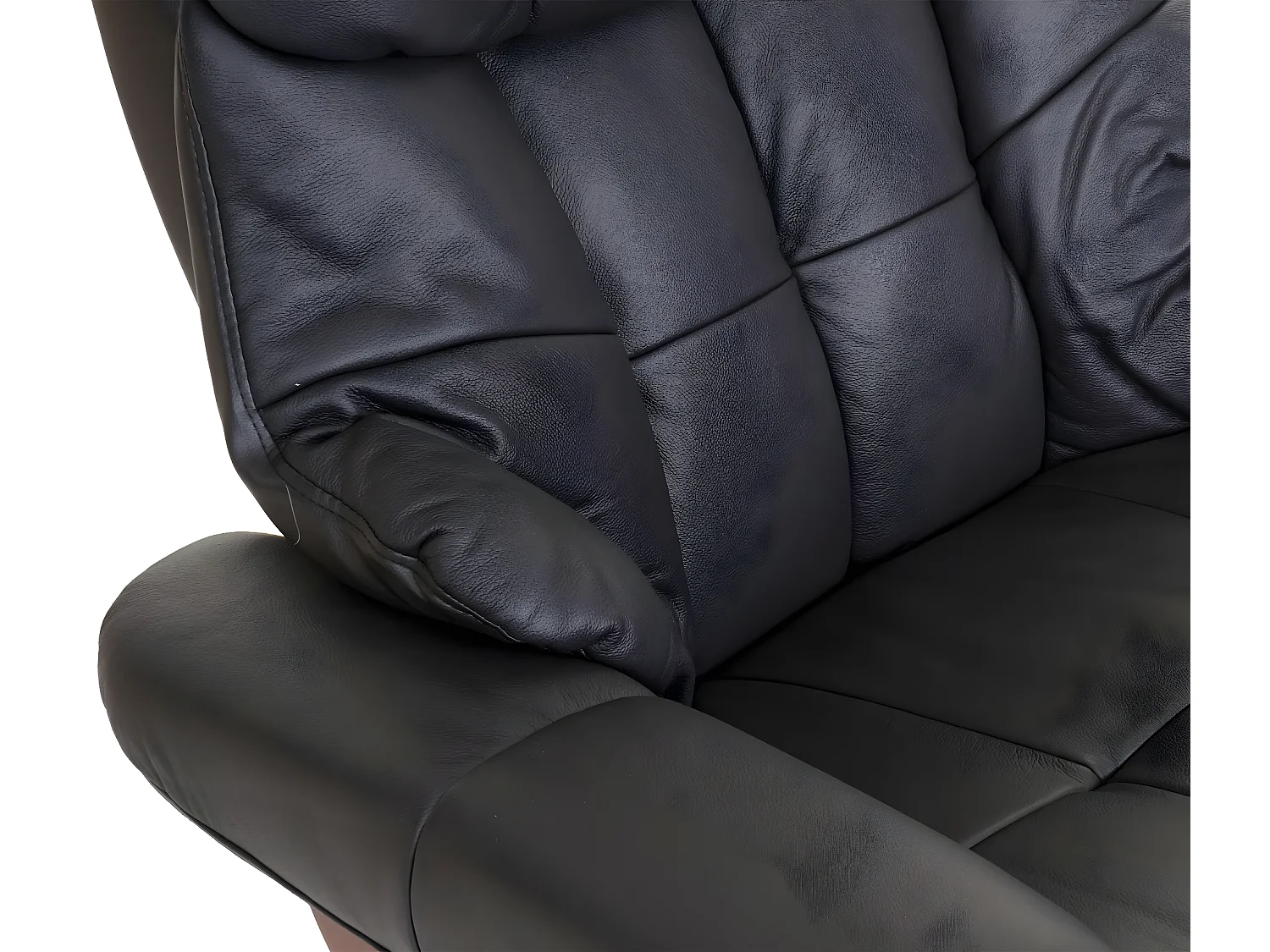 Relaxfauteuil Windsor 2,  zwart, walnoot look