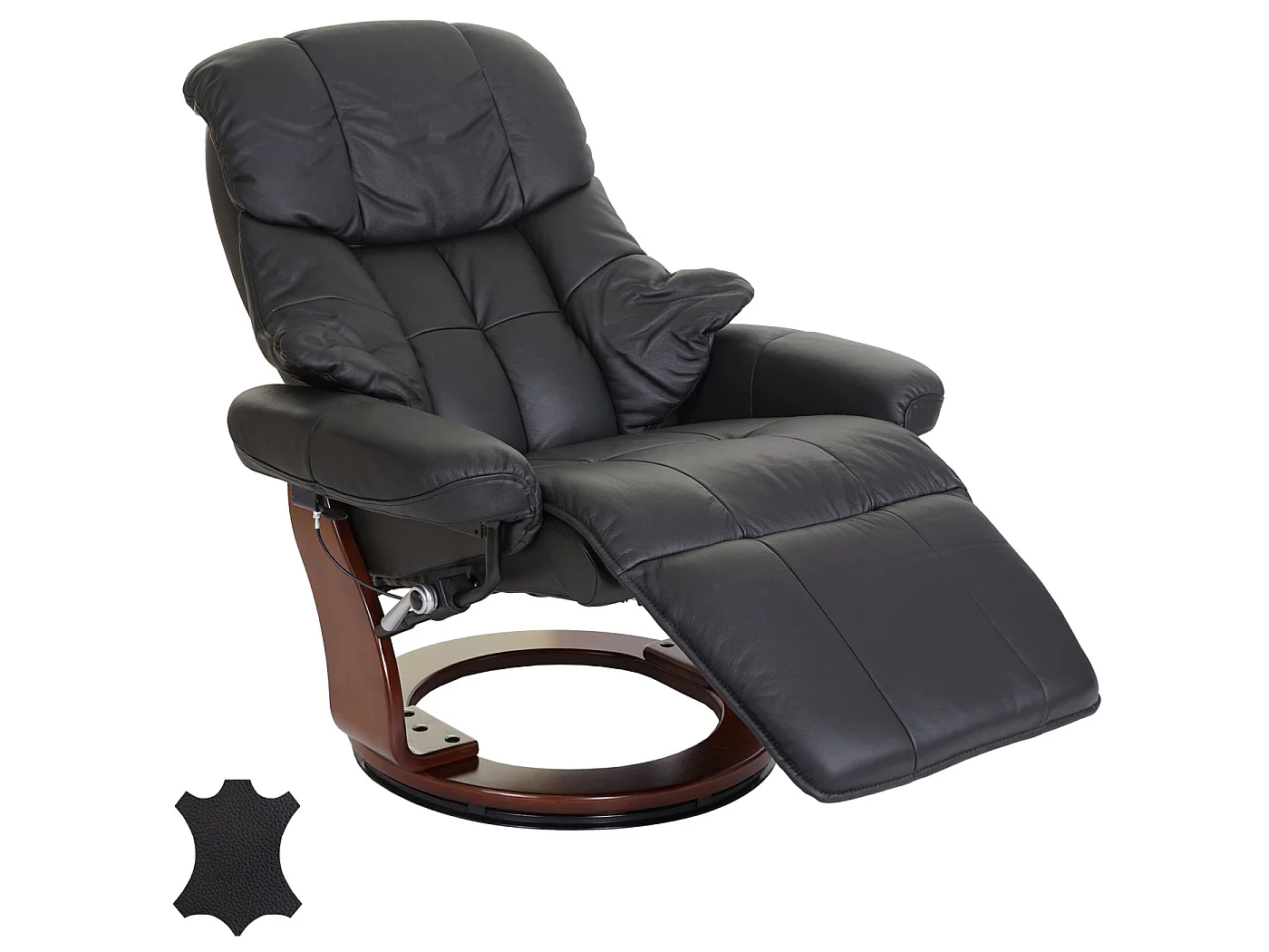 Leżanka Windsor 2,  czarny, orzechowy wygląd