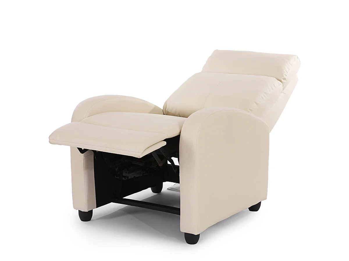 Fotel relaksacyjny Dallas,  kremowy