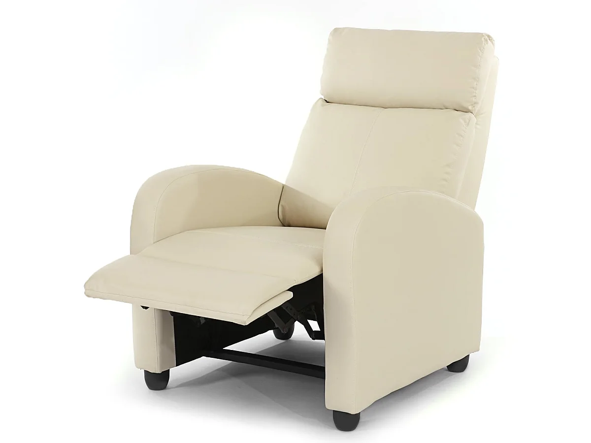 Fotel relaksacyjny Dallas,  kremowy