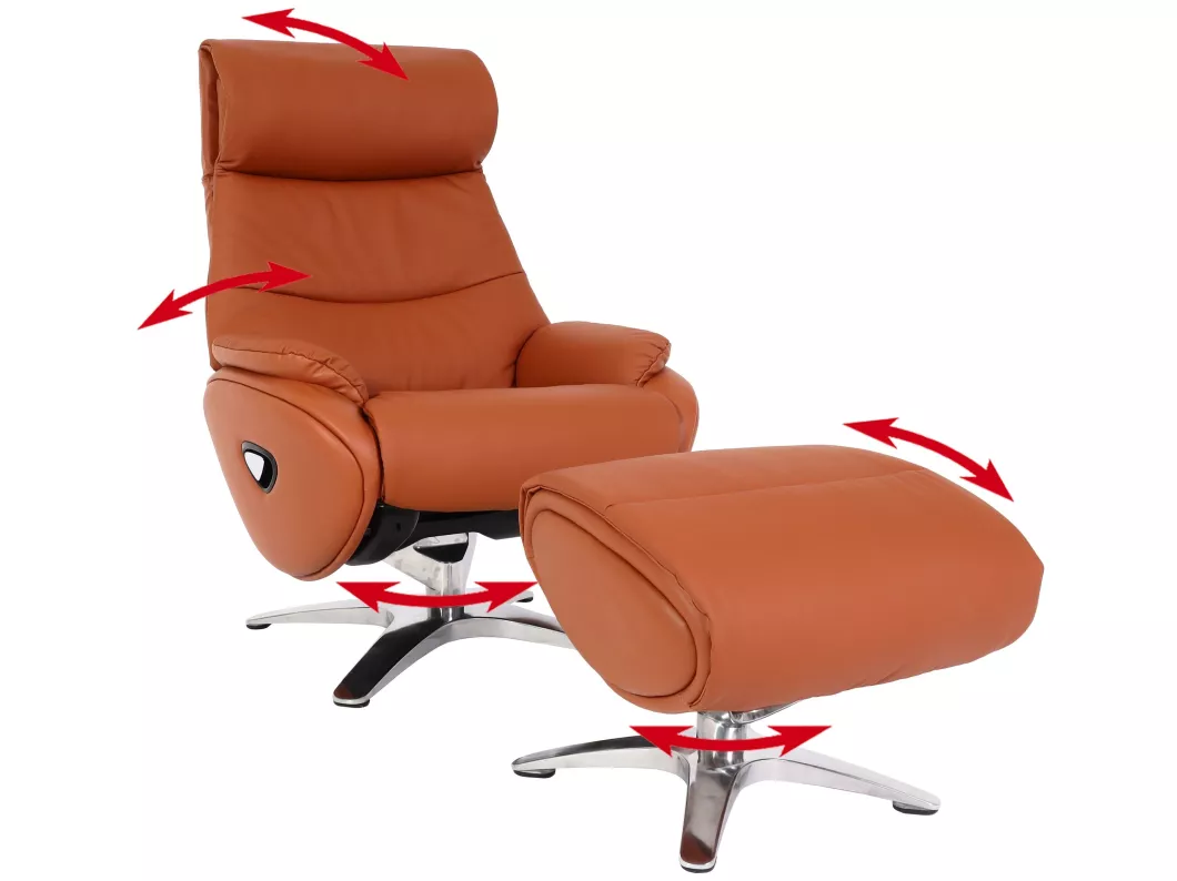 Kauf Unique Relaxsessel mit Hocker MCW-K98, Braun