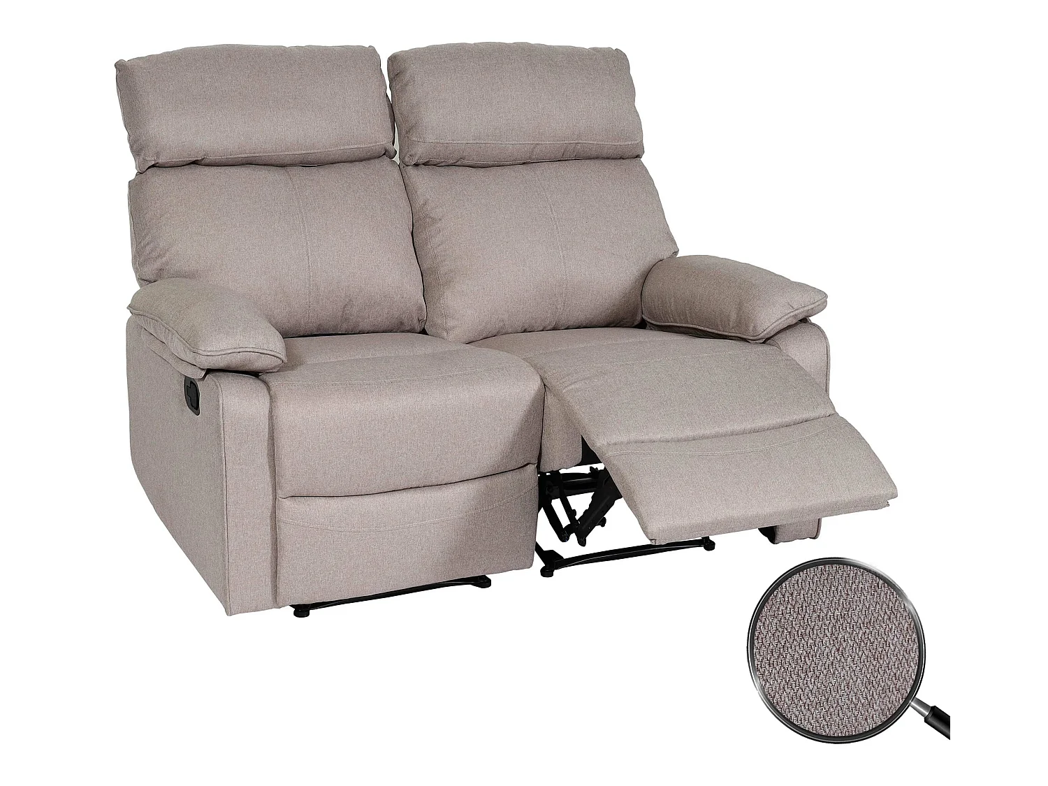 Fauteuil de cinéma 2 places MCW-L93,  gris-brun