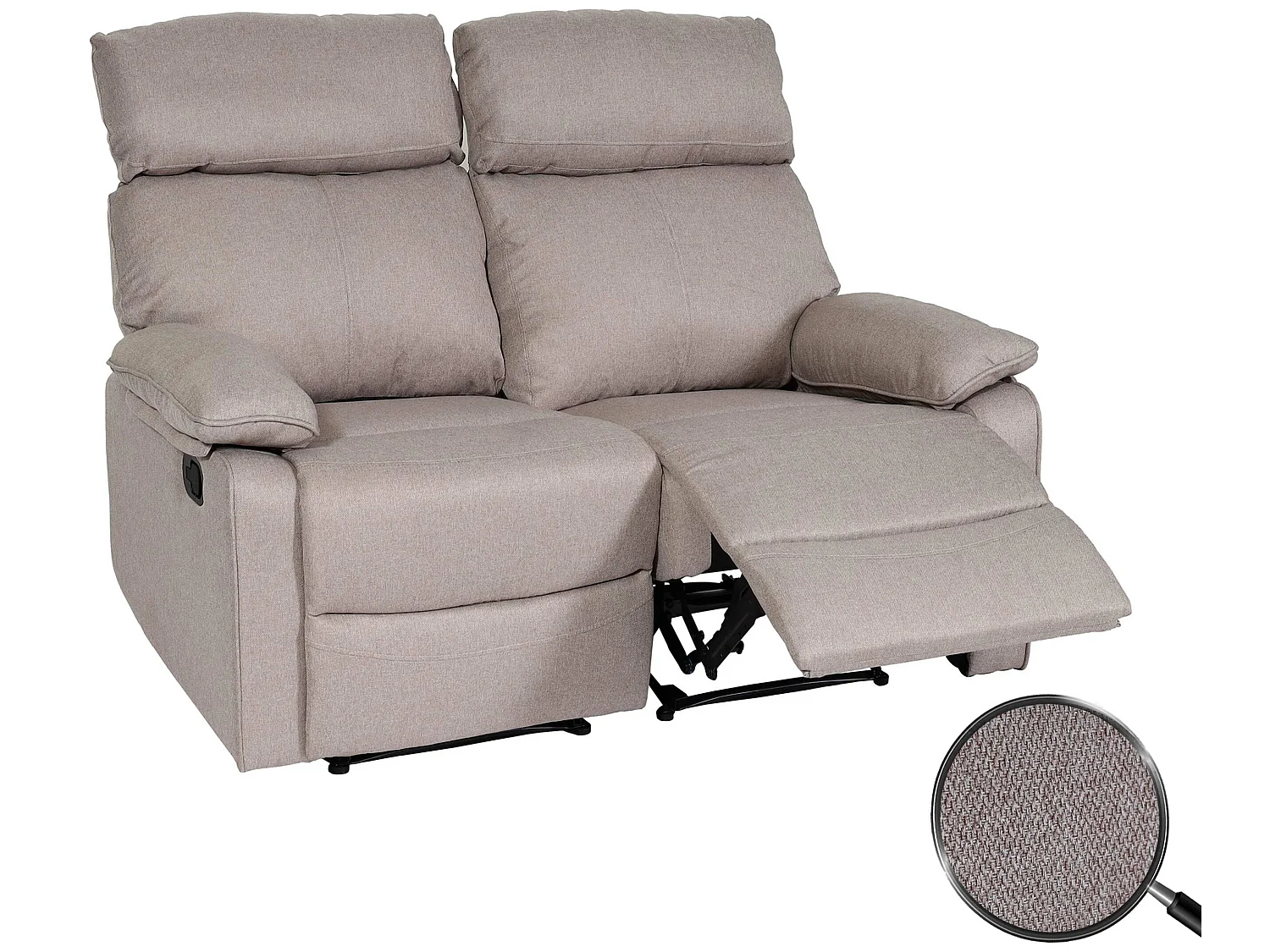 2-osobowy fotel kinowy MCW-L93,  szaro-brązowy