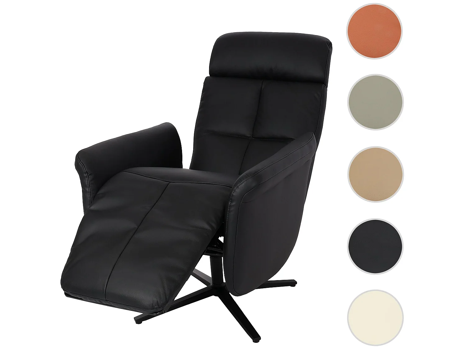 Relaxfauteuil MCW-L10,  zwart