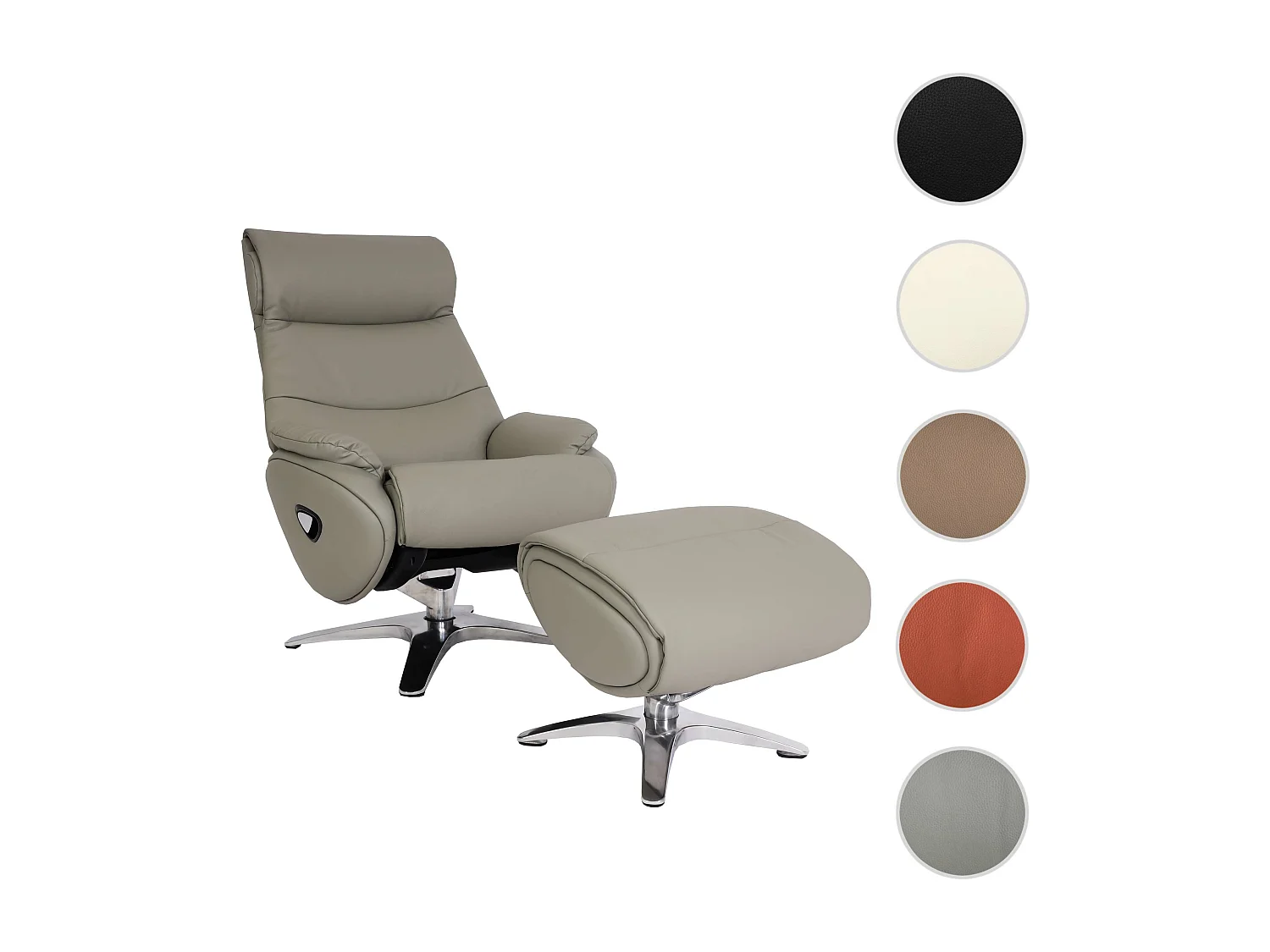 Leżanka z taboretem MCW-K98,  szary