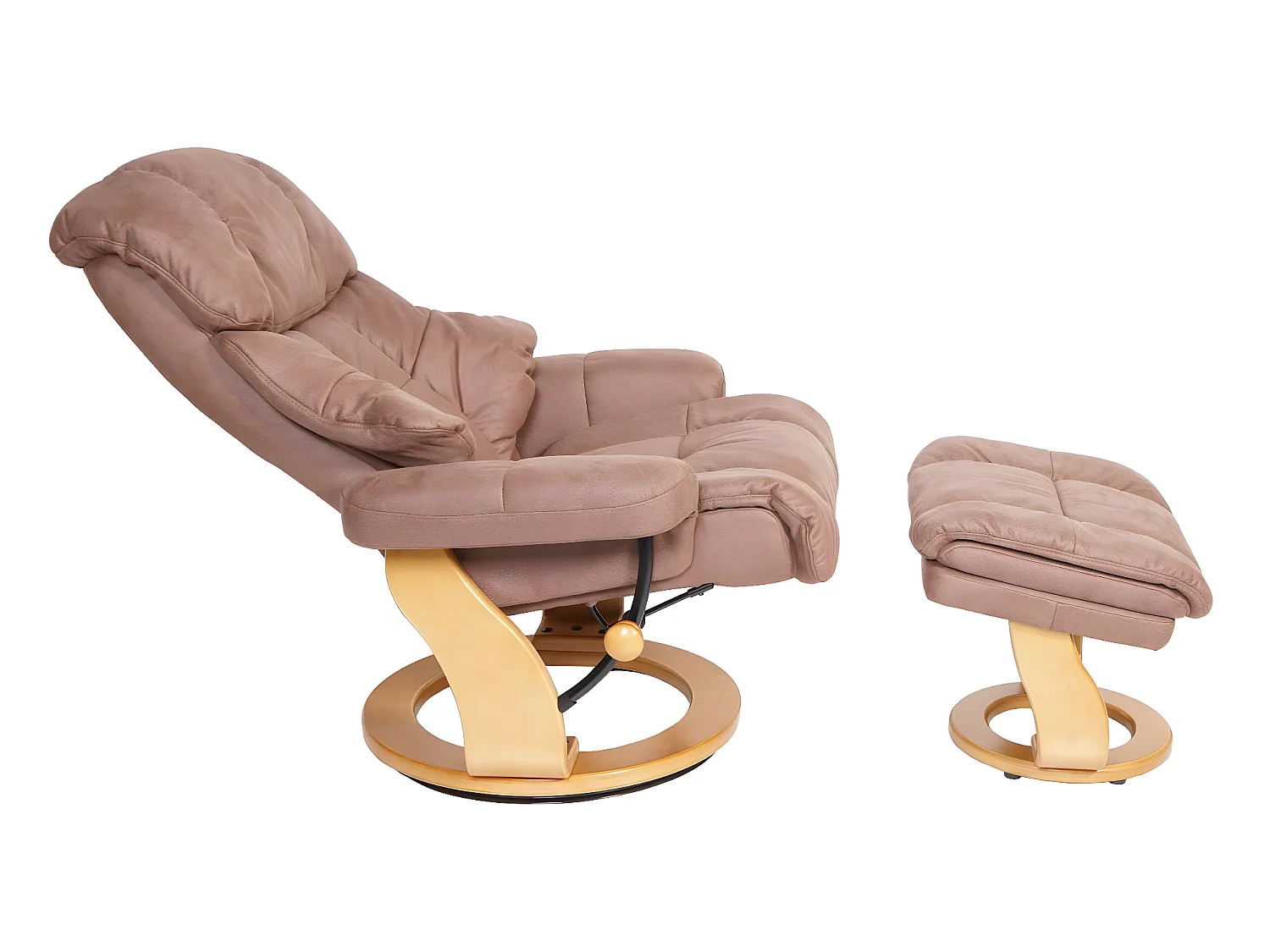 Relaxsessel Edmonton XXL, Braun, Gestell naturbraun