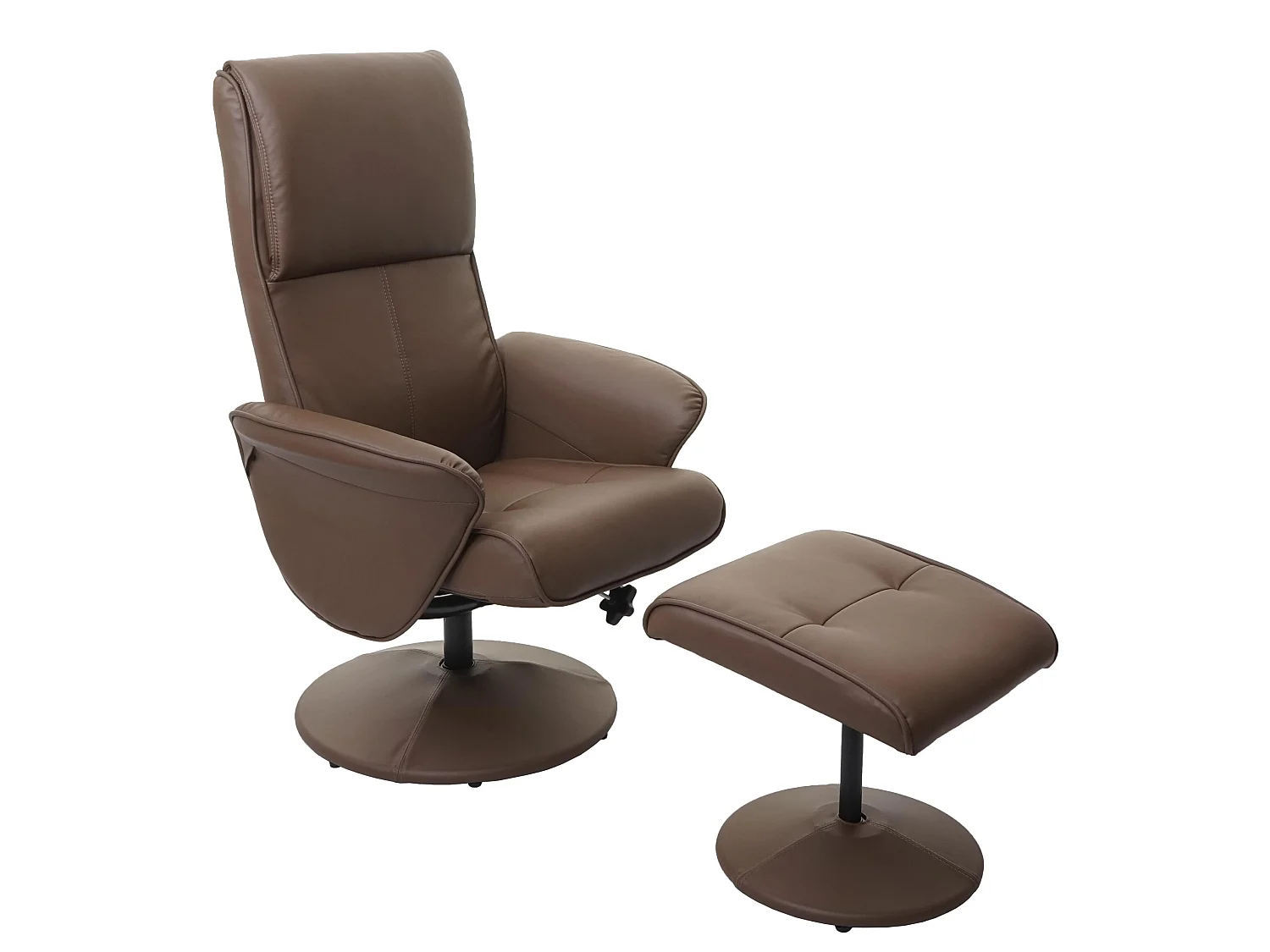 Leżanka Stockholm,  imitacja skóry, ciemnoszary