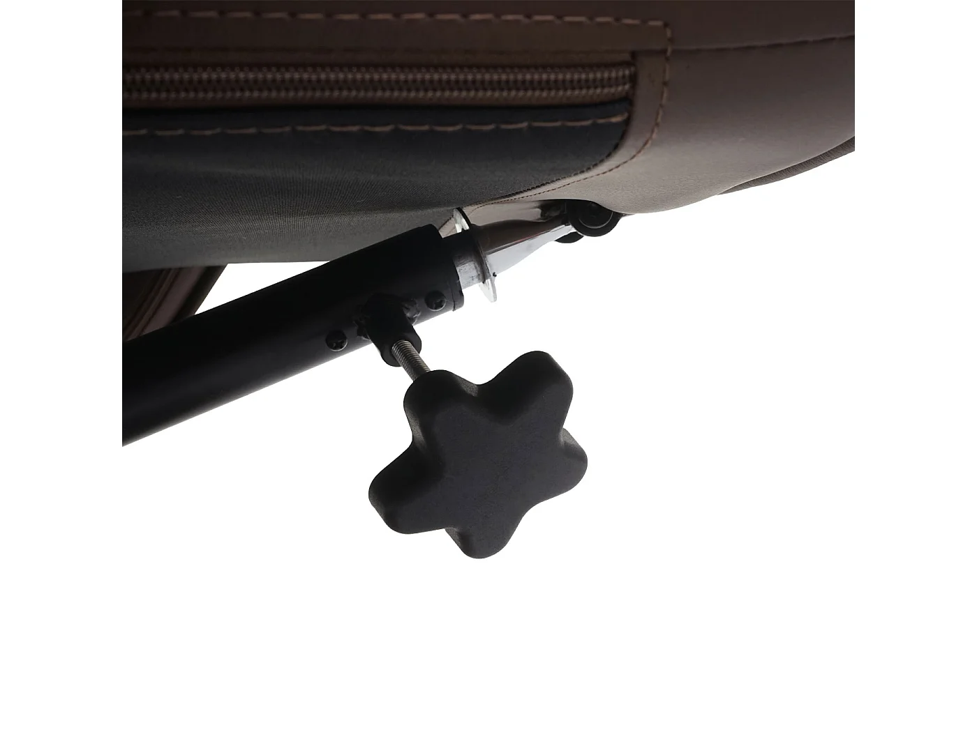 Leżanka Stockholm,  imitacja skóry, ciemnoszary