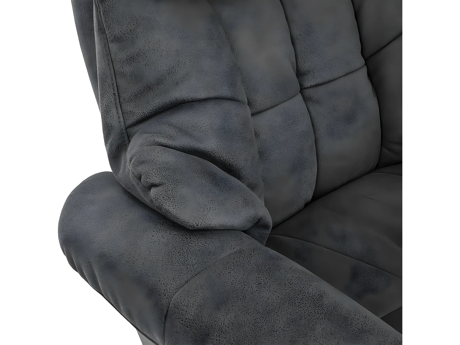 Relaxsessel Windsor 2, Dunkelgrau, Walnuss-Optik