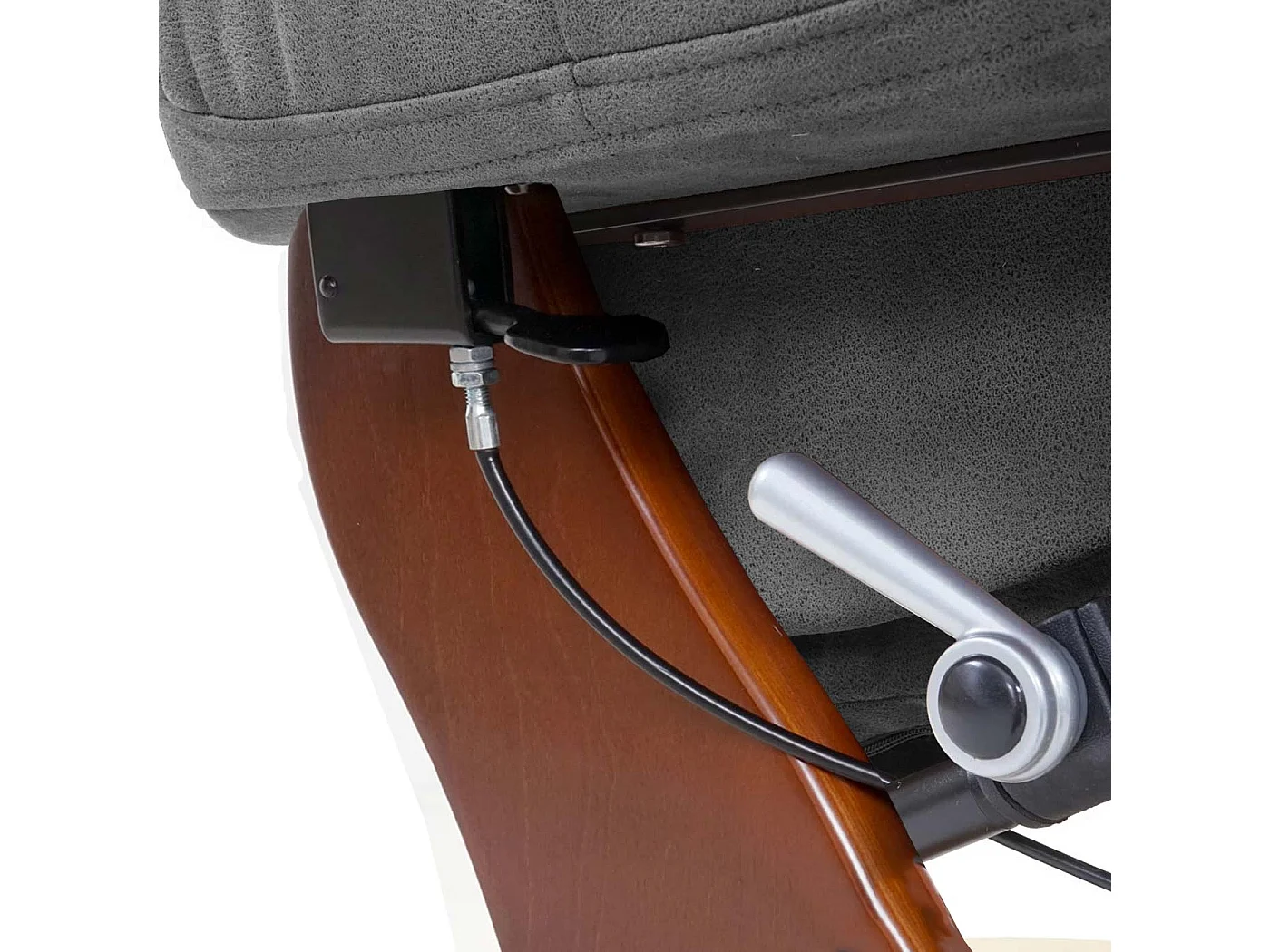 Leżanka Windsor 2,  ciemnoszary, orzechowy wygląd