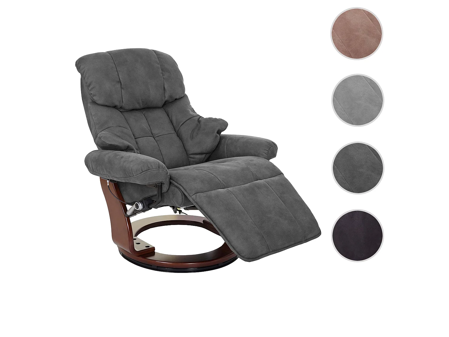 Leżanka Windsor 2,  ciemnoszary, orzechowy wygląd