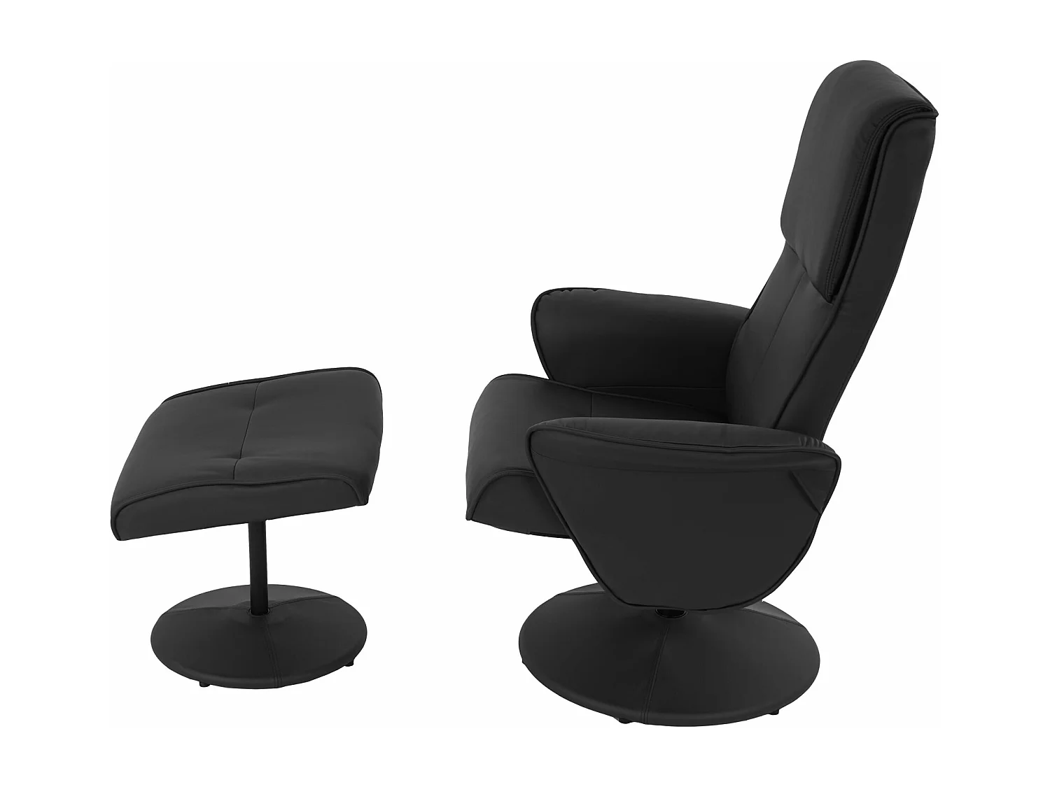 Relaxfauteuil Stockholm,  kunstleer, zwart