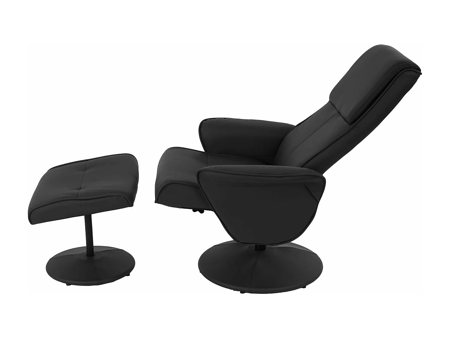 Relaxfauteuil Stockholm,  kunstleer, zwart