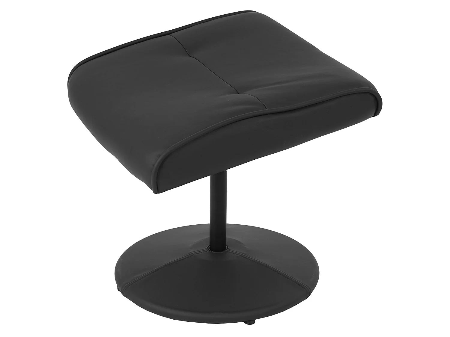 Leżanka Stockholm,  imitacja skóry, czarny