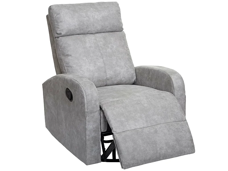 Televisiefotel MCW-A54 Premium,  stof/textiel lichtgrijs