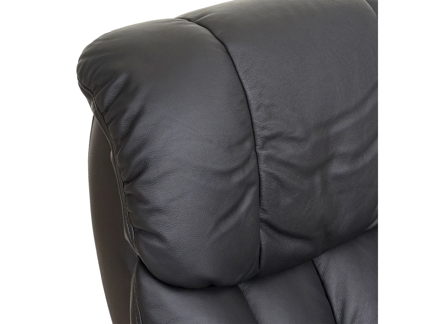 Relaxsessel Windsor XXL mit Hocker, Schwarz, Walnuss-Optik