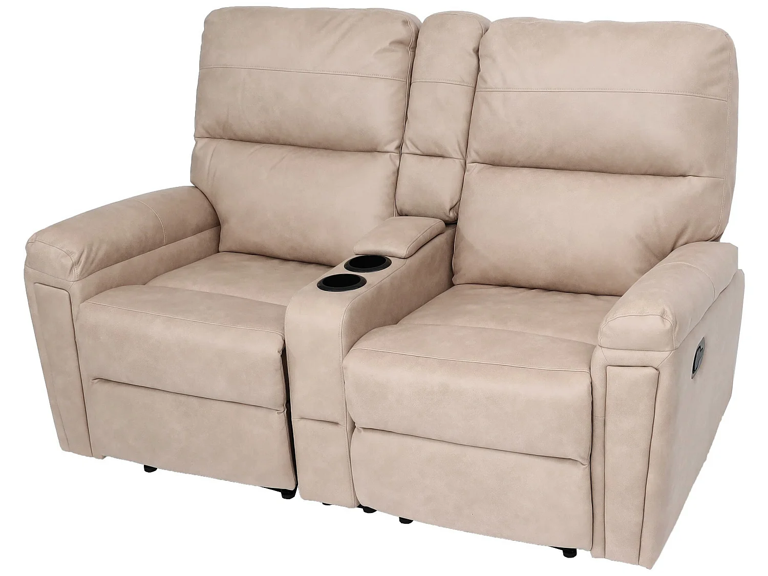 Poltrona da cinema 2 posti MCW-K17 regolabile tessuto beige